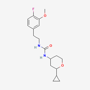 1-(2-Cyclopropyloxan-4-yl)-3-[2-(4-fluoro-3-methoxyphenyl)ethyl]urea