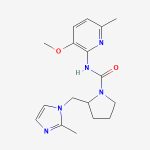 N-(3-methoxy-6-methylpyridin-2-yl)-2-[(2-methylimidazol-1-yl)methyl]pyrrolidine-1-carboxamide