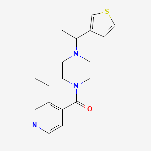 (3-Ethylpyridin-4-yl)-[4-(1-thiophen-3-ylethyl)piperazin-1-yl]methanone