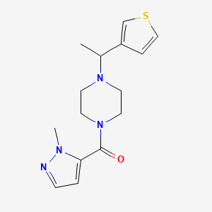 (2-Methylpyrazol-3-yl)-[4-(1-thiophen-3-ylethyl)piperazin-1-yl]methanone