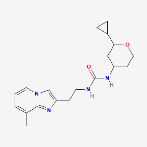 1-(2-Cyclopropyloxan-4-yl)-3-[2-(8-methylimidazo[1,2-a]pyridin-2-yl)ethyl]urea