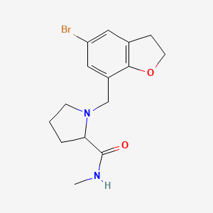 1-[(5-bromo-2,3-dihydro-1-benzofuran-7-yl)methyl]-N-methylpyrrolidine-2-carboxamide