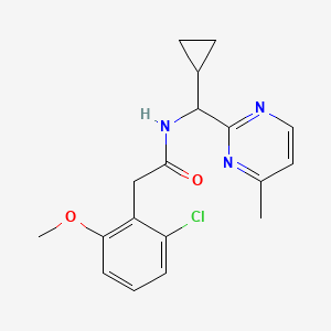 2-(2-chloro-6-methoxyphenyl)-N-[cyclopropyl-(4-methylpyrimidin-2-yl)methyl]acetamide