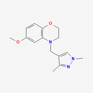 4-[(1,3-Dimethylpyrazol-4-yl)methyl]-6-methoxy-2,3-dihydro-1,4-benzoxazine