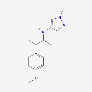 molecular formula C15H21N3O B7657178 N-[3-(4-methoxyphenyl)butan-2-yl]-1-methylpyrazol-4-amine 