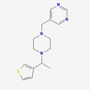 5-[[4-(1-Thiophen-3-ylethyl)piperazin-1-yl]methyl]pyrimidine