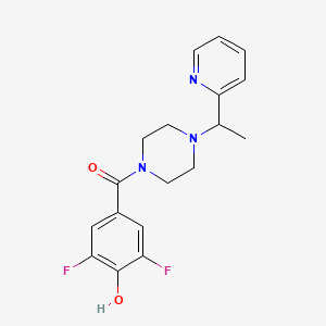 (3,5-Difluoro-4-hydroxyphenyl)-[4-(1-pyridin-2-ylethyl)piperazin-1-yl]methanone