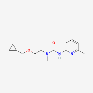 molecular formula C15H23N3O2 B7657232 1-[2-(Cyclopropylmethoxy)ethyl]-3-(4,6-dimethylpyridin-2-yl)-1-methylurea 