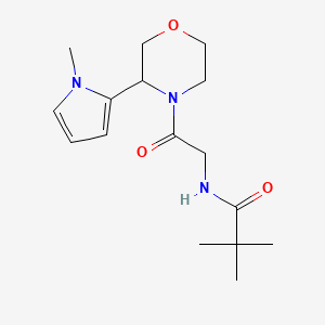 2,2-dimethyl-N-[2-[3-(1-methylpyrrol-2-yl)morpholin-4-yl]-2-oxoethyl]propanamide