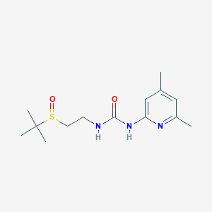 molecular formula C14H23N3O2S B7657263 1-(2-Tert-butylsulfinylethyl)-3-(4,6-dimethylpyridin-2-yl)urea 