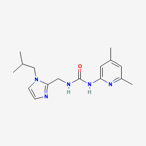 1-(4,6-Dimethylpyridin-2-yl)-3-[[1-(2-methylpropyl)imidazol-2-yl]methyl]urea