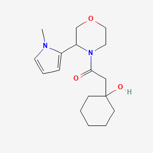 2-(1-Hydroxycyclohexyl)-1-[3-(1-methylpyrrol-2-yl)morpholin-4-yl]ethanone