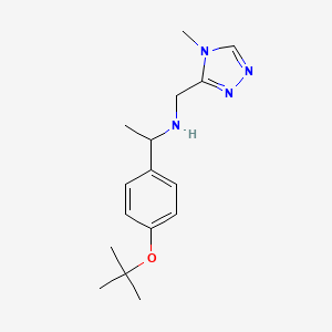 1-[4-[(2-methylpropan-2-yl)oxy]phenyl]-N-[(4-methyl-1,2,4-triazol-3-yl)methyl]ethanamine