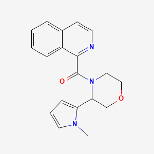 molecular formula C19H19N3O2 B7657348 Isoquinolin-1-yl-[3-(1-methylpyrrol-2-yl)morpholin-4-yl]methanone 