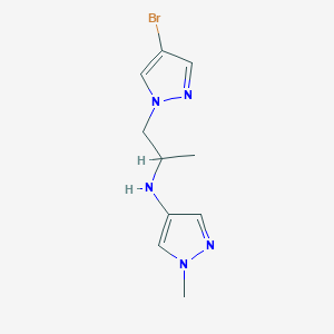 N-[1-(4-bromopyrazol-1-yl)propan-2-yl]-1-methylpyrazol-4-amine