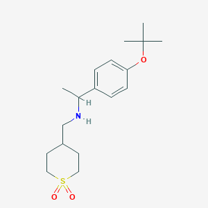 N-[(1,1-dioxothian-4-yl)methyl]-1-[4-[(2-methylpropan-2-yl)oxy]phenyl]ethanamine