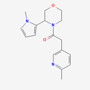 2-(6-Methylpyridin-3-yl)-1-[3-(1-methylpyrrol-2-yl)morpholin-4-yl]ethanone