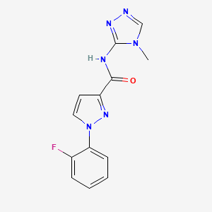 1-(2-fluorophenyl)-N-(4-methyl-1,2,4-triazol-3-yl)pyrazole-3-carboxamide