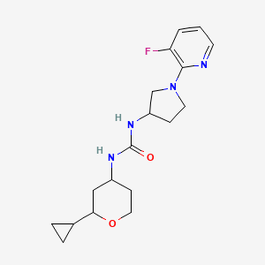 1-(2-Cyclopropyloxan-4-yl)-3-[1-(3-fluoropyridin-2-yl)pyrrolidin-3-yl]urea