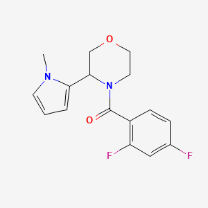 (2,4-Difluorophenyl)-[3-(1-methylpyrrol-2-yl)morpholin-4-yl]methanone