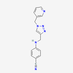 4-[[1-(Pyridin-3-ylmethyl)triazol-4-yl]methylamino]benzonitrile