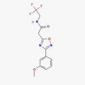 2-[3-(3-methoxyphenyl)-1,2,4-oxadiazol-5-yl]-N-(2,2,2-trifluoroethyl)acetamide