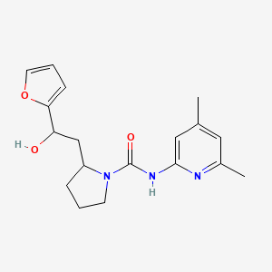 N-(4,6-dimethylpyridin-2-yl)-2-[2-(furan-2-yl)-2-hydroxyethyl]pyrrolidine-1-carboxamide