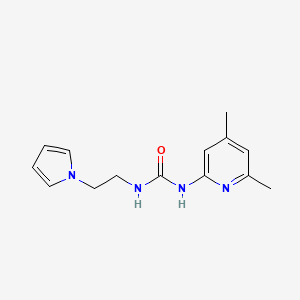 molecular formula C14H18N4O B7657469 1-(4,6-Dimethylpyridin-2-yl)-3-(2-pyrrol-1-ylethyl)urea 