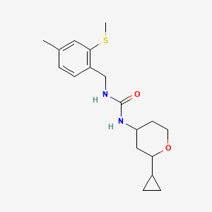 1-(2-Cyclopropyloxan-4-yl)-3-[(4-methyl-2-methylsulfanylphenyl)methyl]urea