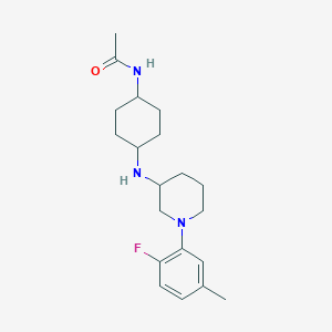 molecular formula C20H30FN3O B7657534 N-[4-[[1-(2-fluoro-5-methylphenyl)piperidin-3-yl]amino]cyclohexyl]acetamide 