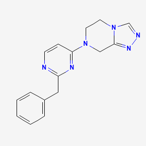 7-(2-benzylpyrimidin-4-yl)-6,8-dihydro-5H-[1,2,4]triazolo[4,3-a]pyrazine