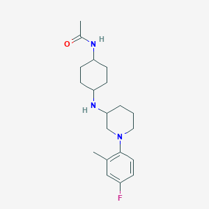 N-[4-[[1-(4-fluoro-2-methylphenyl)piperidin-3-yl]amino]cyclohexyl]acetamide