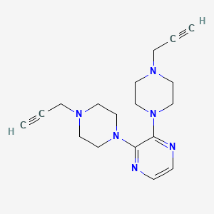 molecular formula C18H24N6 B7657596 2,3-Bis(4-prop-2-ynylpiperazin-1-yl)pyrazine 