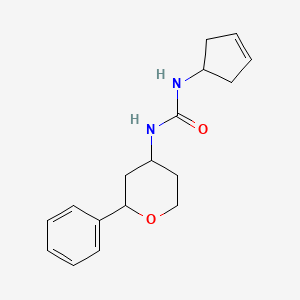 1-Cyclopent-3-en-1-yl-3-(2-phenyloxan-4-yl)urea