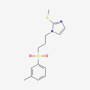 1-[3-(3-Methylphenyl)sulfonylpropyl]-2-methylsulfanylimidazole