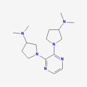 1-[3-[3-(dimethylamino)pyrrolidin-1-yl]pyrazin-2-yl]-N,N-dimethylpyrrolidin-3-amine