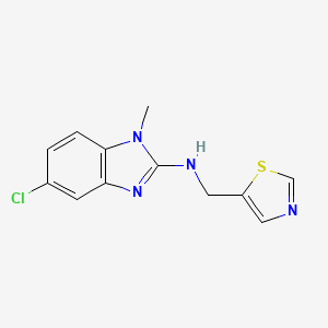 5-chloro-1-methyl-N-(1,3-thiazol-5-ylmethyl)benzimidazol-2-amine