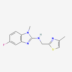 5-fluoro-1-methyl-N-[(4-methyl-1,3-thiazol-2-yl)methyl]benzimidazol-2-amine