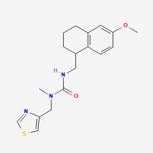 3-[(6-Methoxy-1,2,3,4-tetrahydronaphthalen-1-yl)methyl]-1-methyl-1-(1,3-thiazol-4-ylmethyl)urea