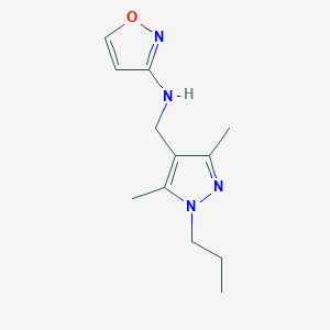 N-[(3,5-dimethyl-1-propylpyrazol-4-yl)methyl]-1,2-oxazol-3-amine