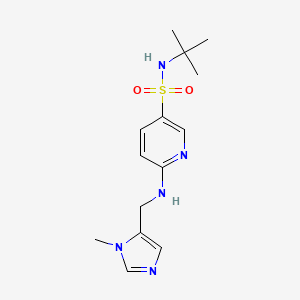 N-tert-butyl-6-[(3-methylimidazol-4-yl)methylamino]pyridine-3-sulfonamide