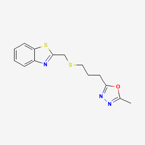 2-[3-(1,3-Benzothiazol-2-ylmethylsulfanyl)propyl]-5-methyl-1,3,4-oxadiazole