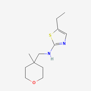 molecular formula C12H20N2OS B7657716 5-ethyl-N-[(4-methyloxan-4-yl)methyl]-1,3-thiazol-2-amine 