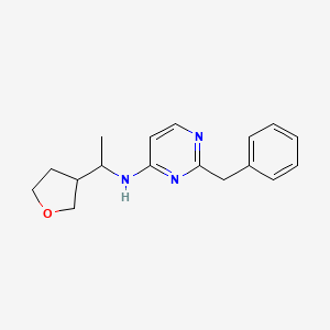 2-benzyl-N-[1-(oxolan-3-yl)ethyl]pyrimidin-4-amine