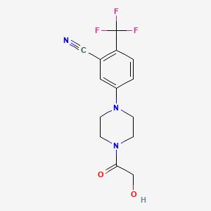 5-[4-(2-Hydroxyacetyl)piperazin-1-yl]-2-(trifluoromethyl)benzonitrile