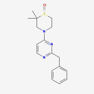 4-(2-Benzylpyrimidin-4-yl)-2,2-dimethyl-1,4-thiazinane 1-oxide