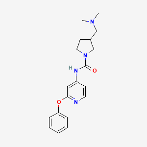 3-[(dimethylamino)methyl]-N-(2-phenoxypyridin-4-yl)pyrrolidine-1-carboxamide