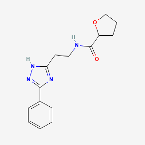 N-[2-(3-phenyl-1H-1,2,4-triazol-5-yl)ethyl]oxolane-2-carboxamide