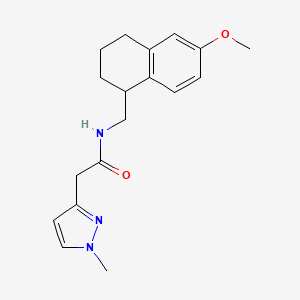 N-[(6-methoxy-1,2,3,4-tetrahydronaphthalen-1-yl)methyl]-2-(1-methylpyrazol-3-yl)acetamide