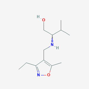 (2S)-2-[(3-ethyl-5-methyl-1,2-oxazol-4-yl)methylamino]-3-methylbutan-1-ol